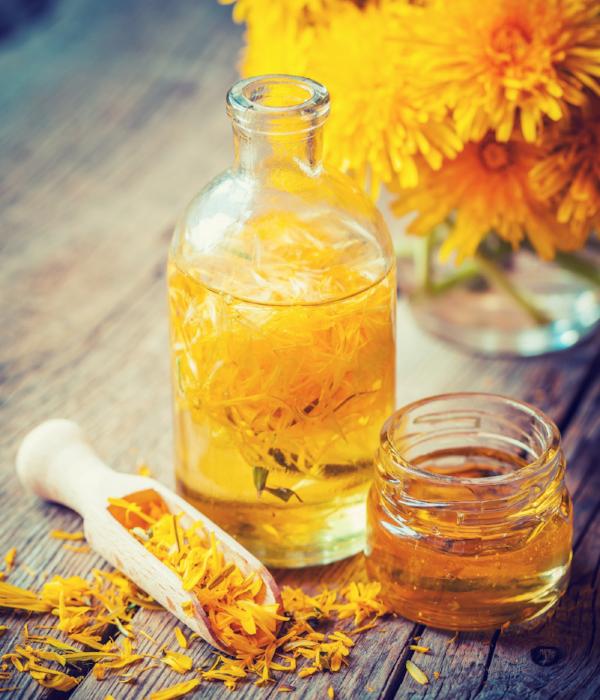 Flowers and flower essence jars and bottles